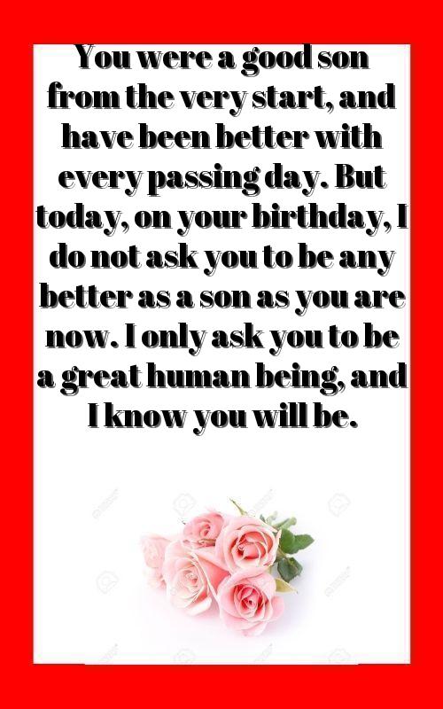 mother to son birthday quotes